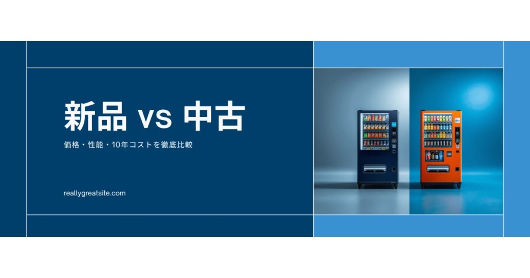 新品vs中古リフレッシュ自動販売機 徹底比較