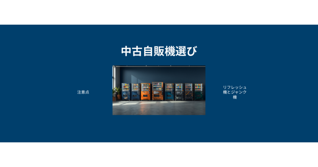 中古自販機選びの注意点